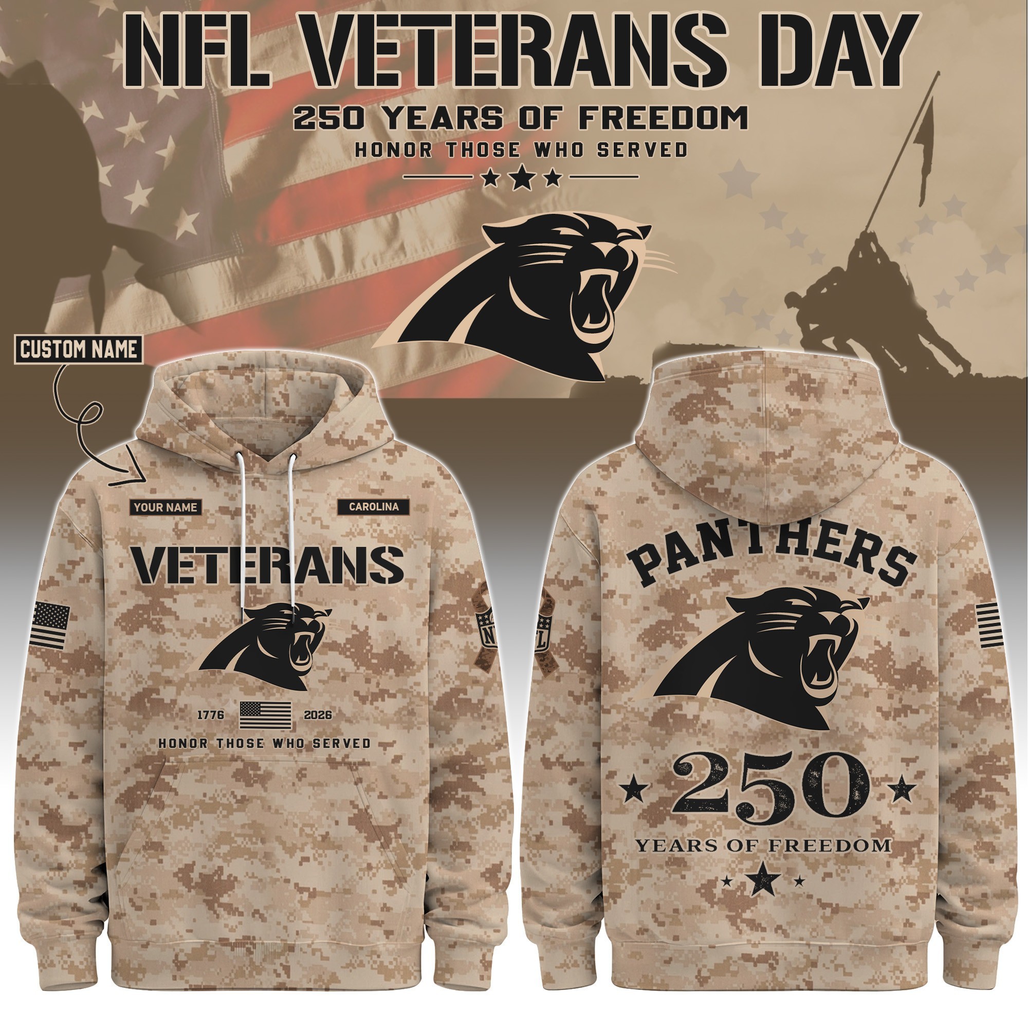 Musemora - Unisex Carolina Panthers Hoodie - Football