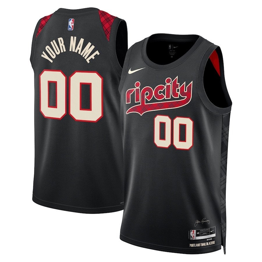 Portland Trail Blazers 2023/24 Swingman Jersey Customized City Edition Black Unisex
