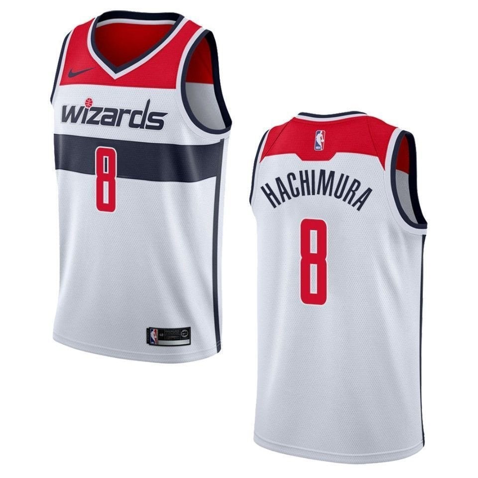Men's Washington Wizards Rui Hachimura #8 Association Swingman Jersey White