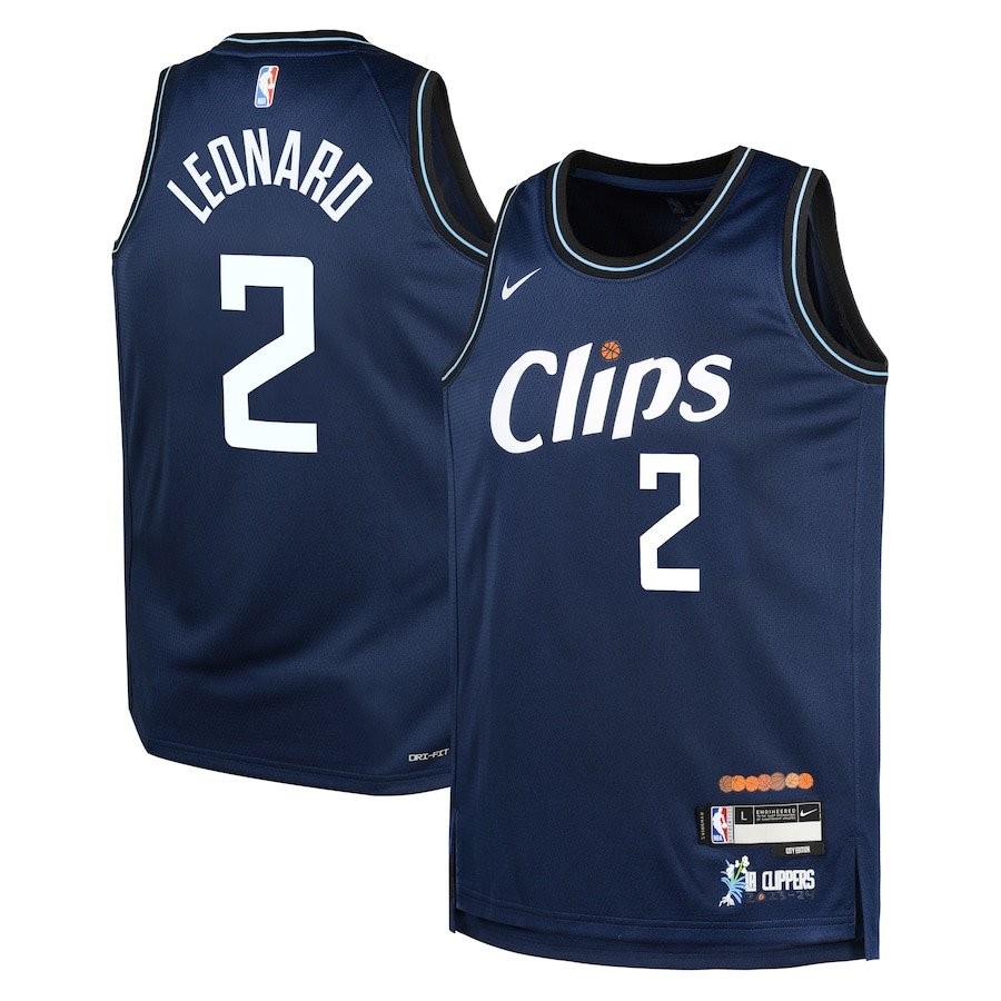 Kawhi Leonard 2 LA Clippers 2023/24 City Edition Swingman Youth Jersey Navy