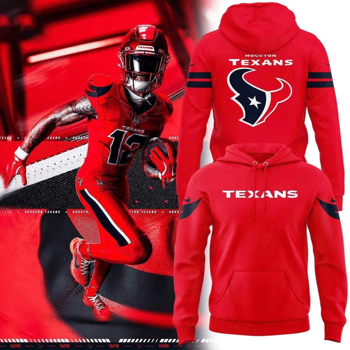 Musemora - Unisex Houston Texans Hoodie - Football