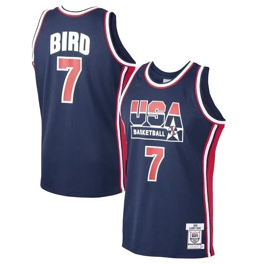 Larry Bird Usa Basketball Mitchell & Ness Home 1992 Dream Team Jersey - Navy