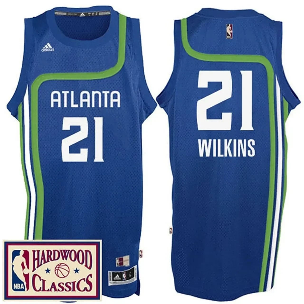 Men's Atlanta Hawks Dominique Wilkins Hardwood Classics Throwback Royal Jersey 2016-17