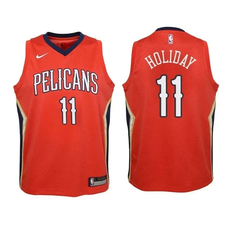 Youth Pelicans Jrue Holiday 11 Statement Edition Red Jersey - Unisex