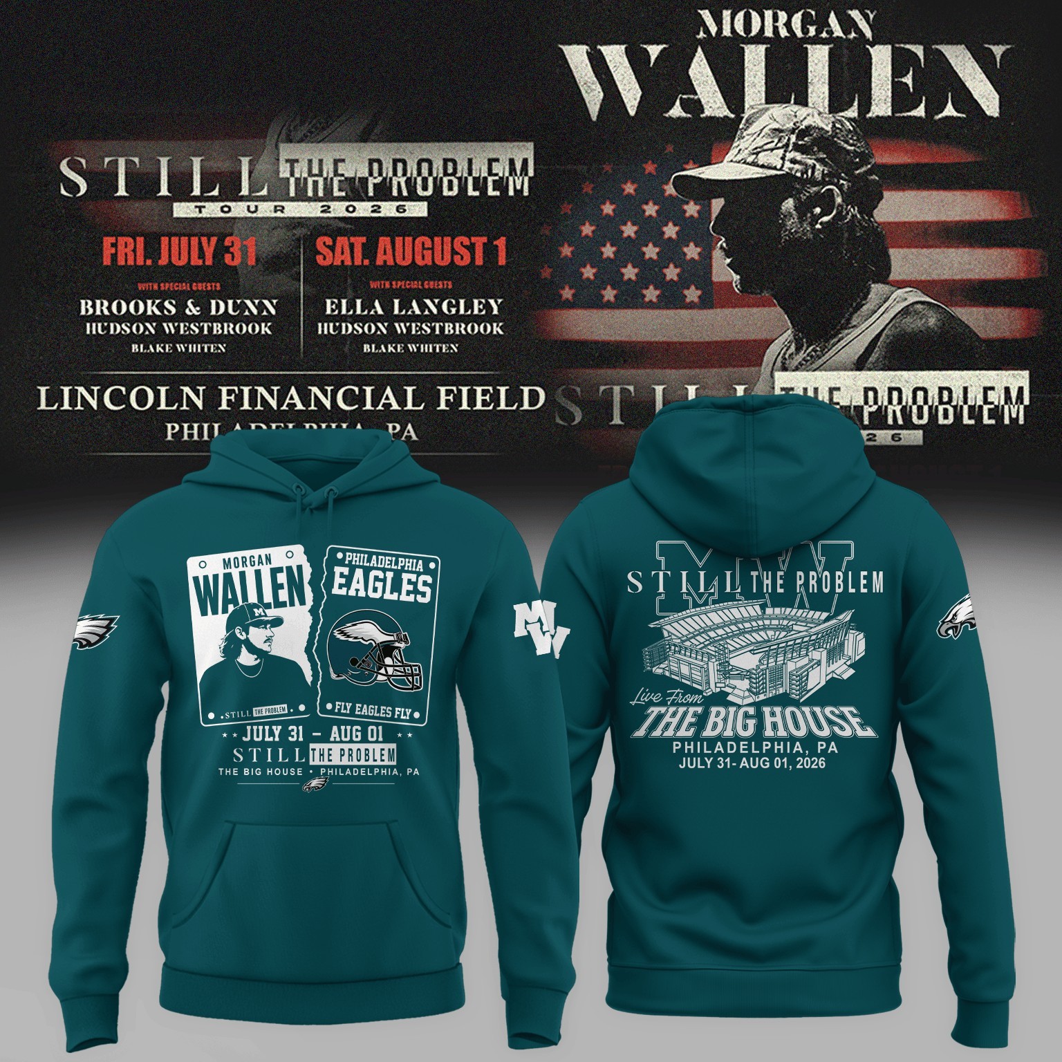 Musemora - Unisex Philadelphia Eagles Hoodie