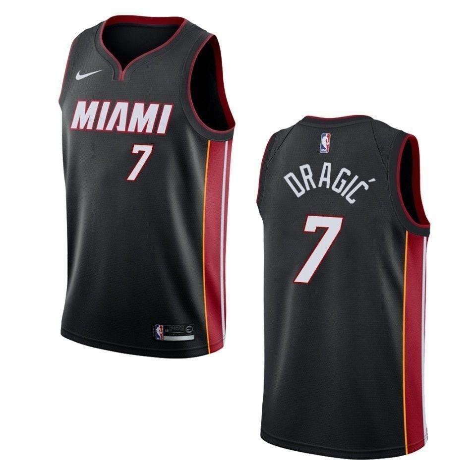 Men's Miami Heat 7 Goran Dragic Icon Swingman Jersey Black