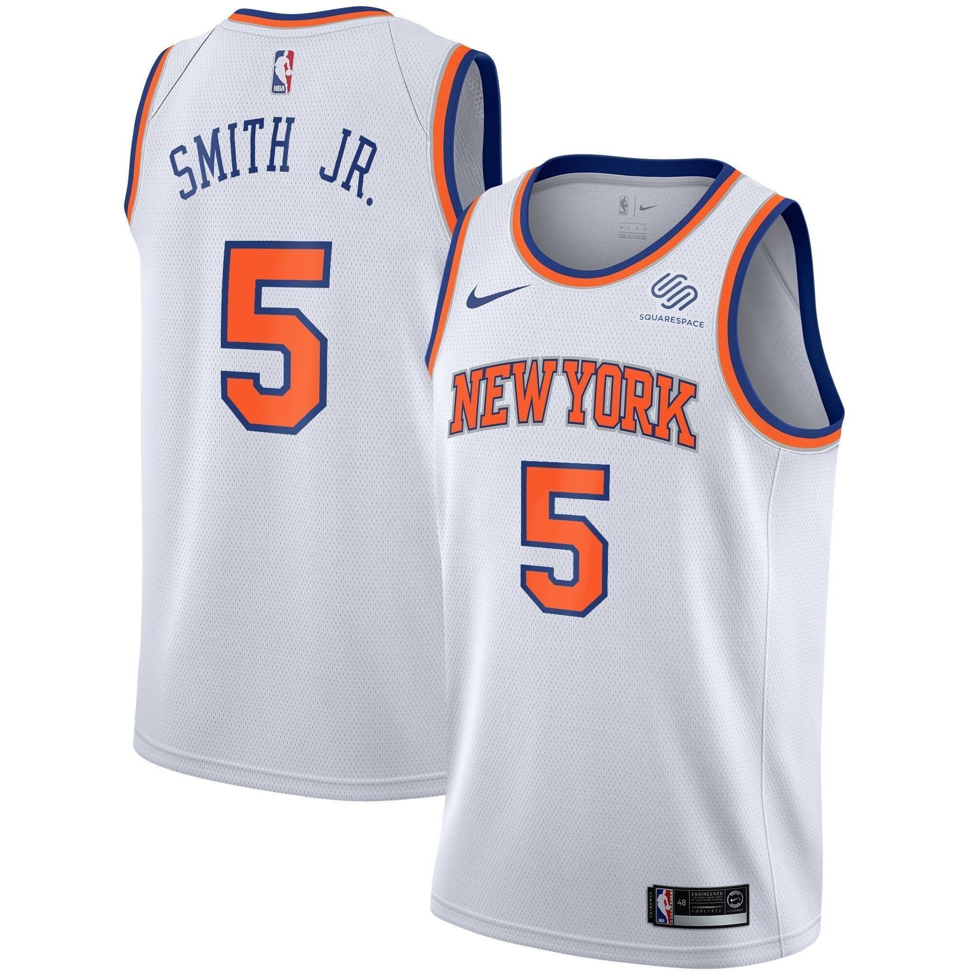 Men's New York Knicks Dennis Smith Jr. #5 Association Swingman Jersey White