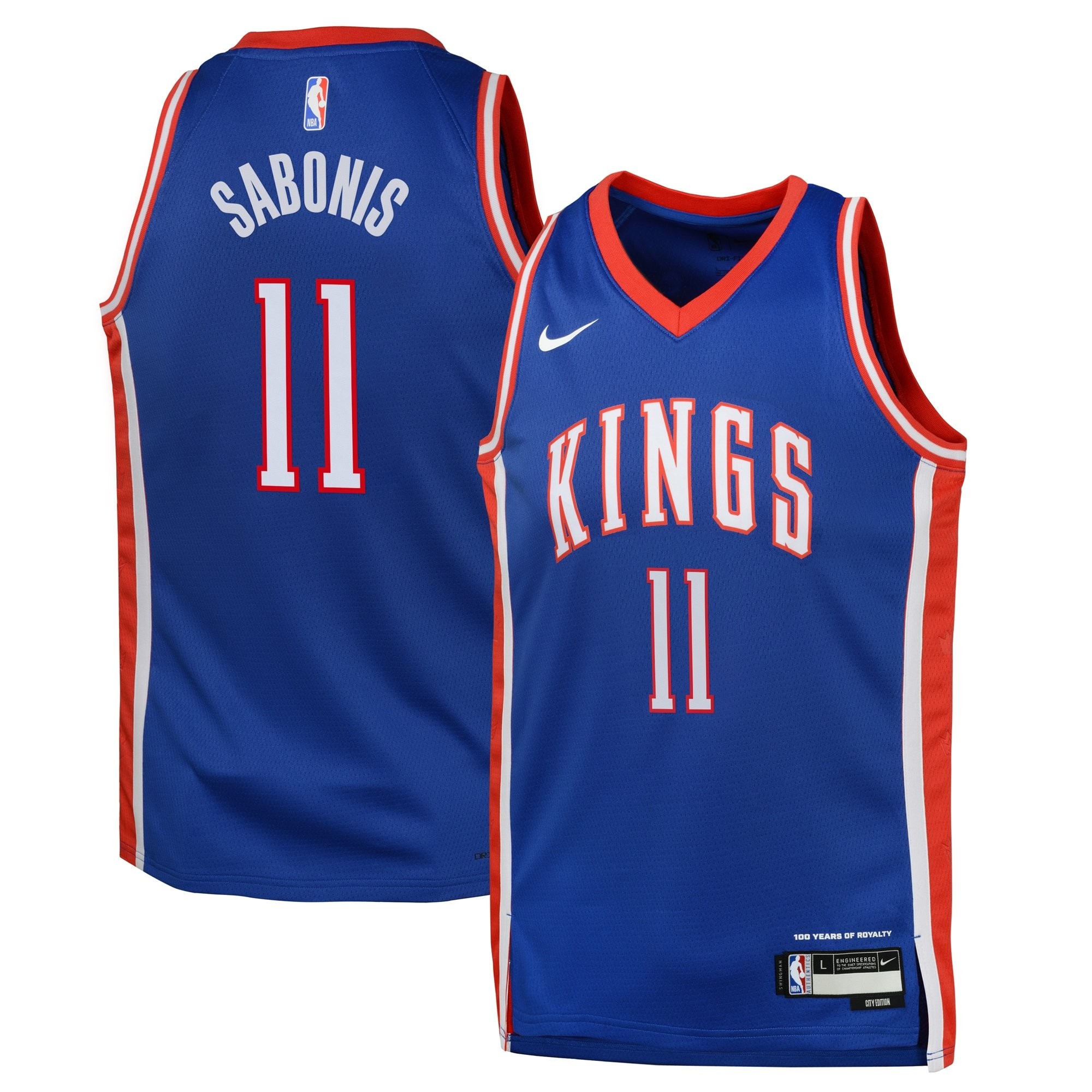 Sacramento Kings 2024 City Edition Swingman Jersey Azul Domantas Sabonis Youth Blue Multicolor