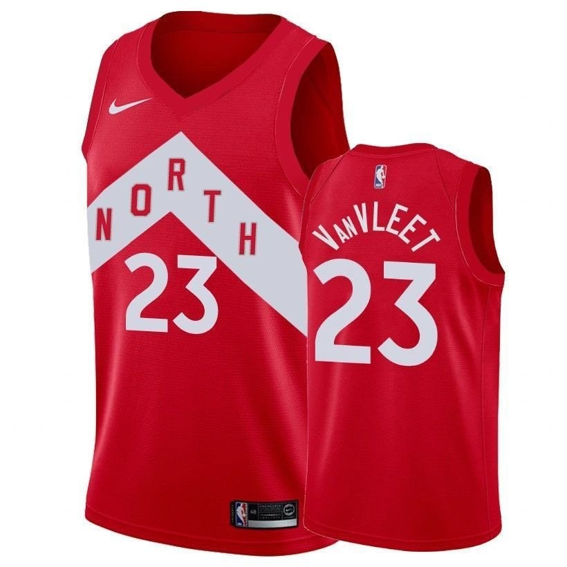 Men's Raptors Fred VanVleet #23 Earned Edition Red Basketball Jersey