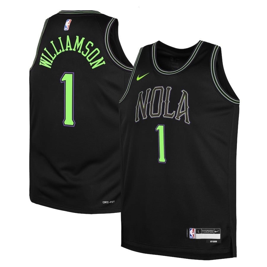Zion Williamson New Orleans Pelicans 2023/24 City Edition Swingman Youth Jersey Black