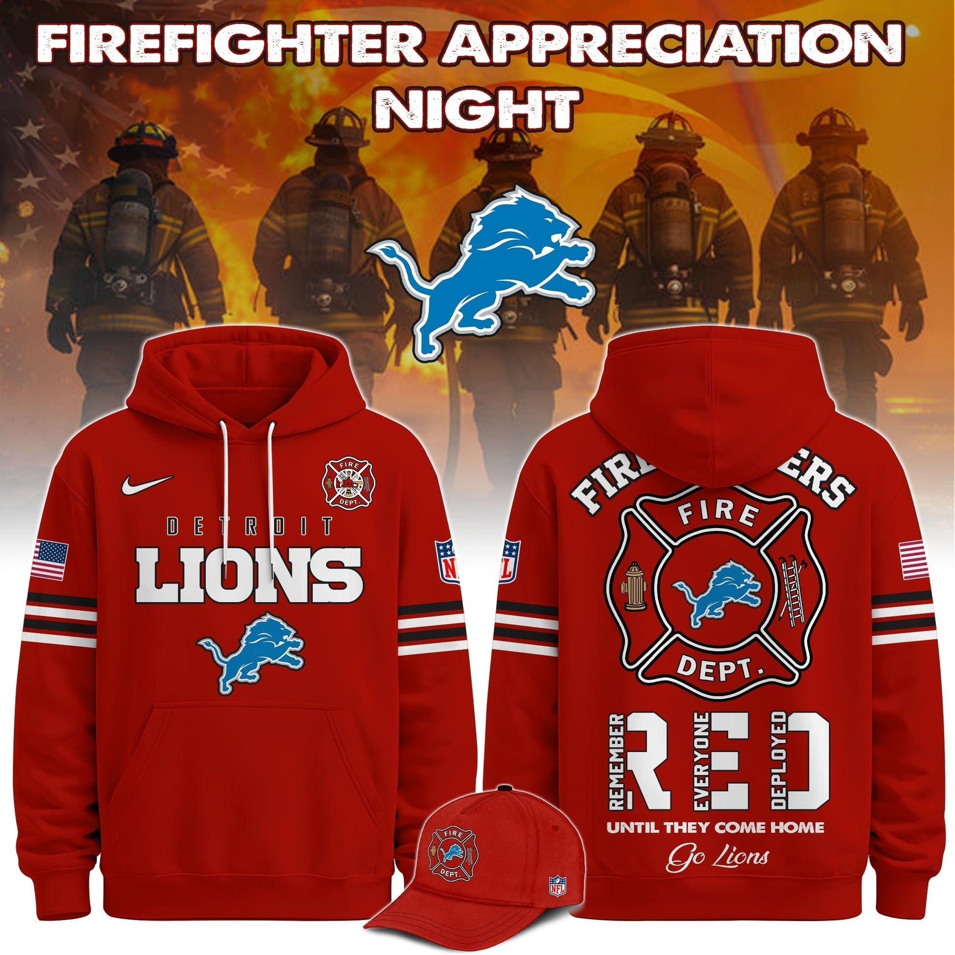 Musemora - Unisex Detroit Lions Hoodie