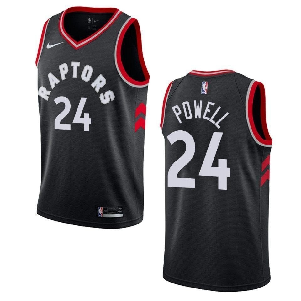 Men's Toronto Raptors 24 Norman Powell Statement Swingman Jersey - Black