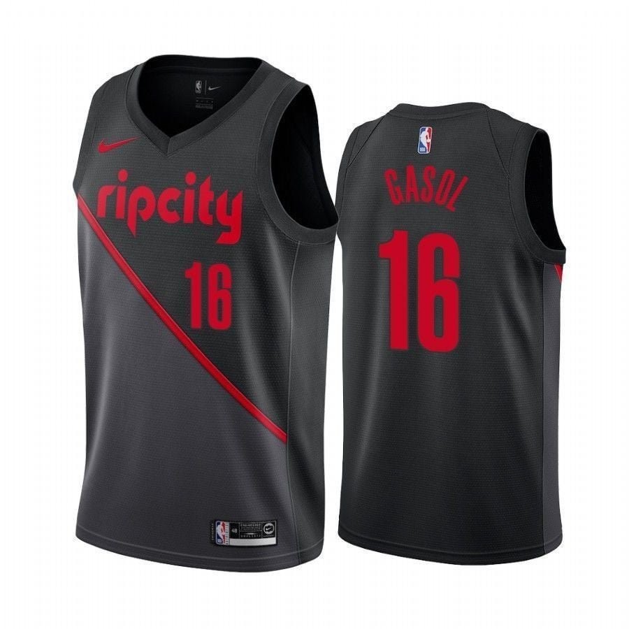 Men's Portland Trail Blazers Pau Gasol 16 City Men's Jersey