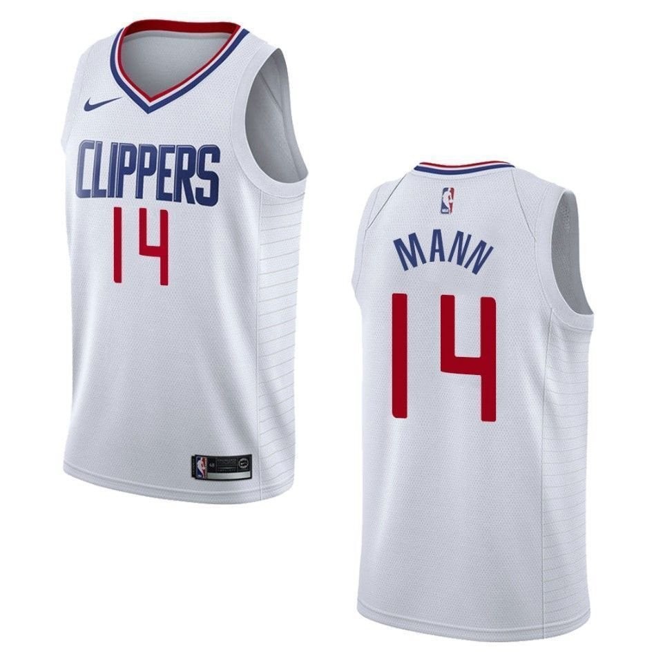 Men's Los Angeles Clippers Terance Mann #14 Association Swingman Jersey White