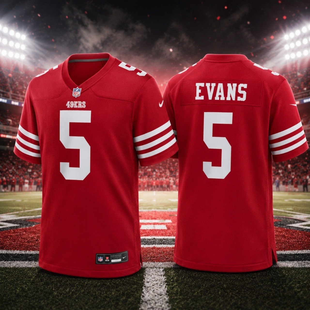 Musemora - Unisex San Francisco 49ers Jersey - Game Day Football