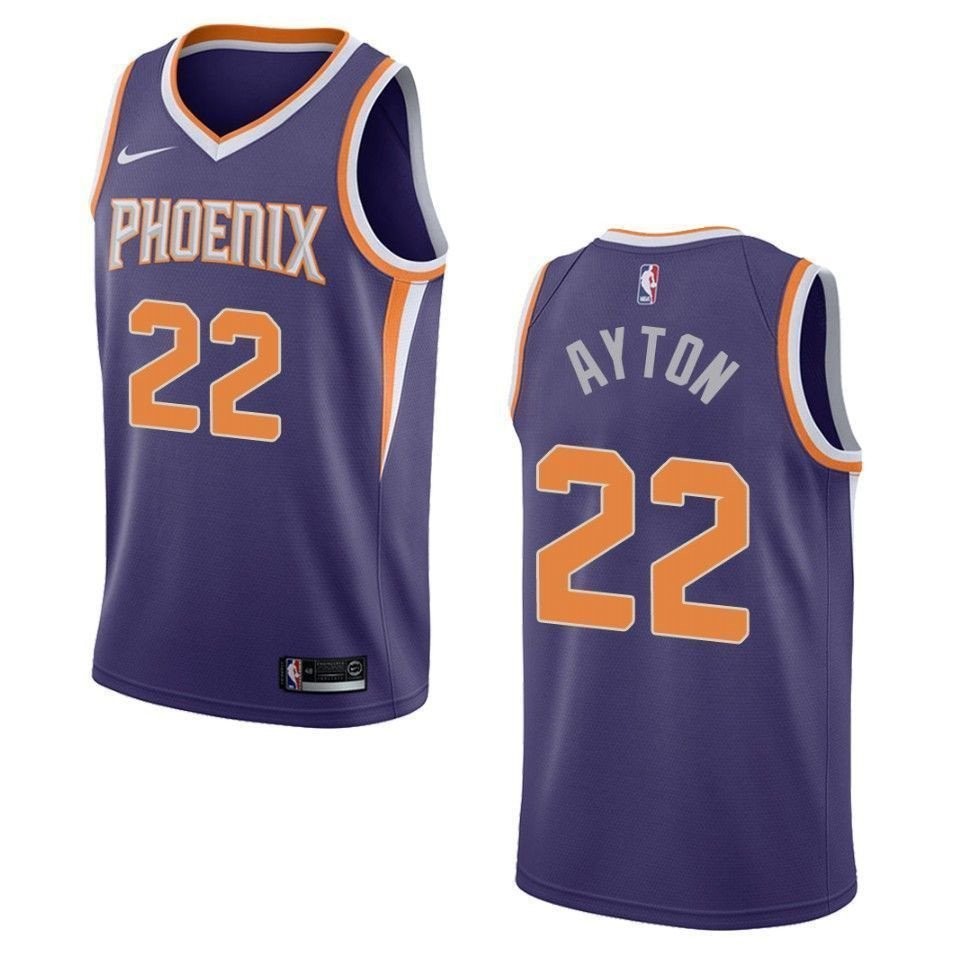 Men's Phoenix Suns 22 Deandre Ayton Icon Swingman Jersey - Purple