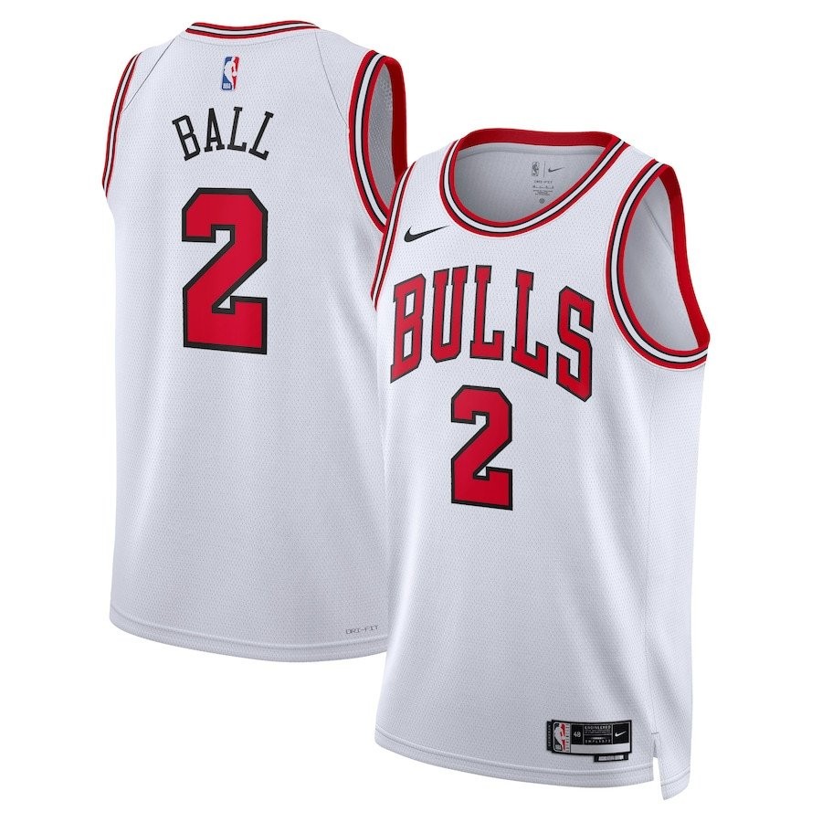 Lonzo Ball 2 Chicago Bulls Unisex Swingman Jersey Association Edition White