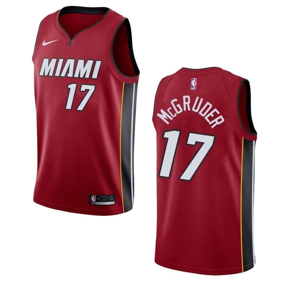 Men's Miami Heat Rodney McGruder #17 Statement Swingman Jersey Red