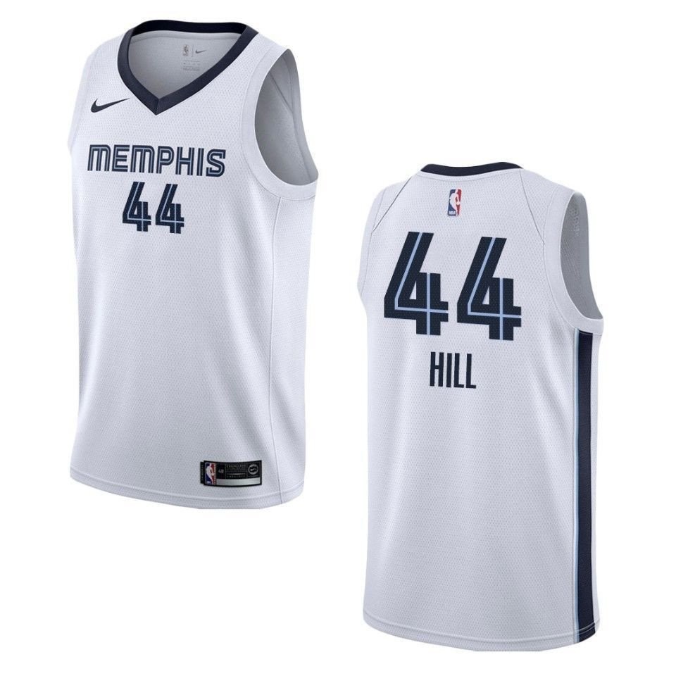 Men's Memphis Grizzlies 44 Solomon Hill Association Swingman Jersey White