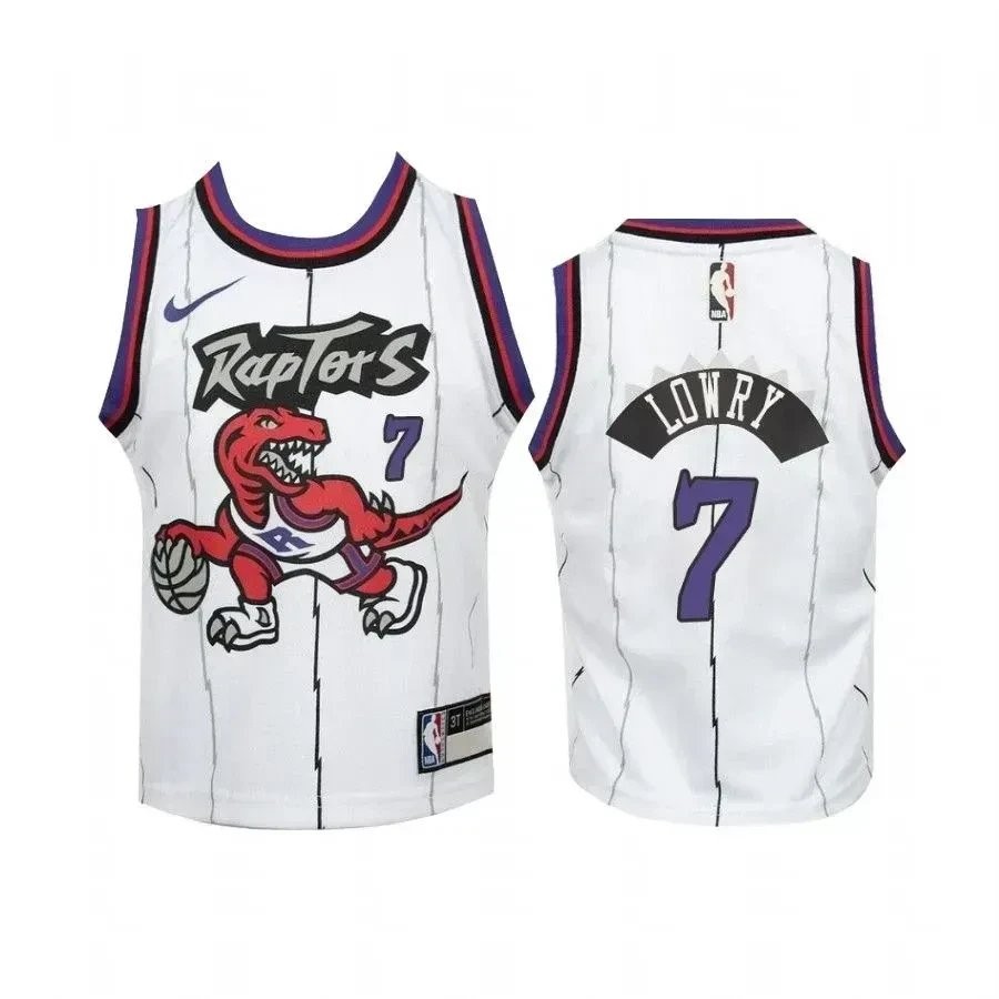 Youth Kyle Lowry Toronto Raptors White Hardwood Classics Jersey - Kids Sizes S-3XL