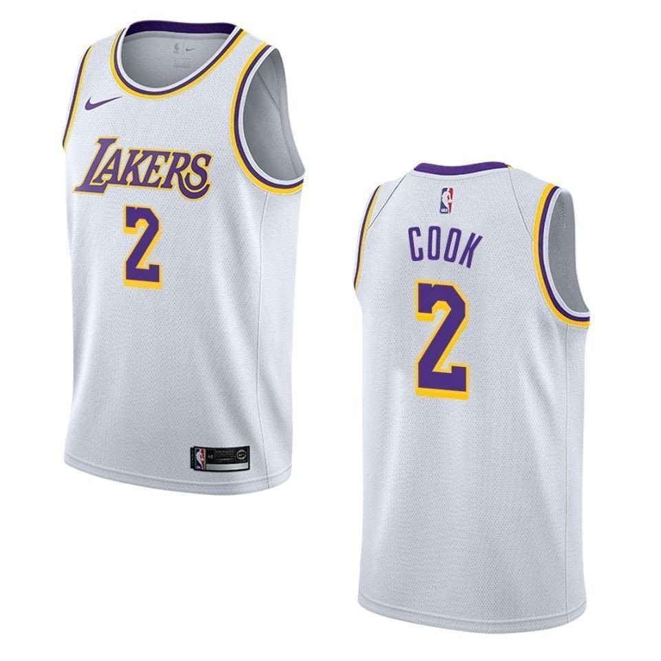 Men's Los Angeles Lakers Quinn Cook Association Swingman Jersey White