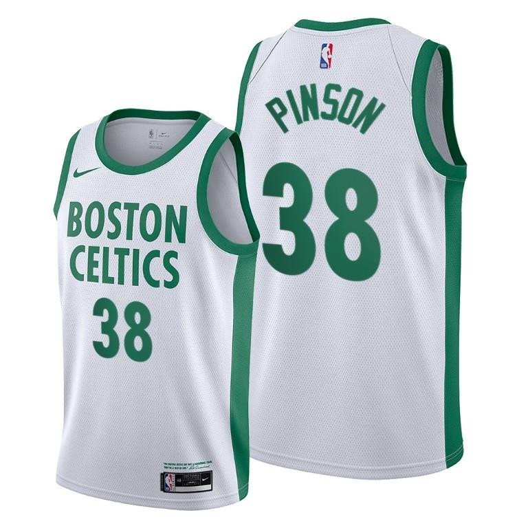 Theo Pinson Boston Celtics White City Edition Jersey 38 - Men Jersey
