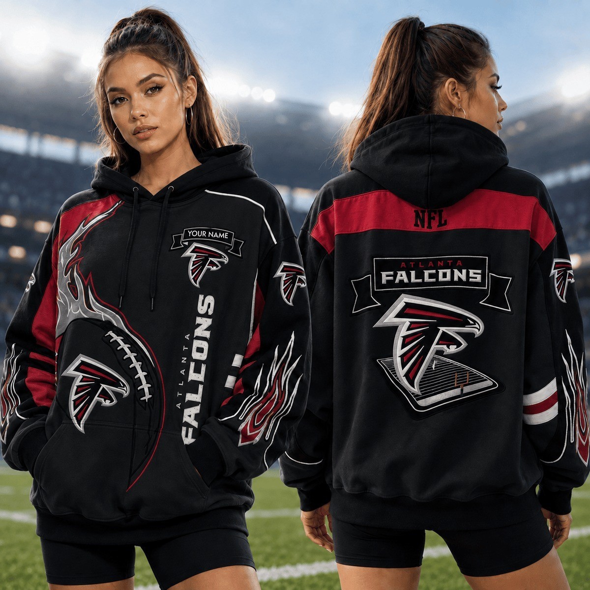 Musemora - Unisex Atlanta Falcons Hoodie - Game Day Football