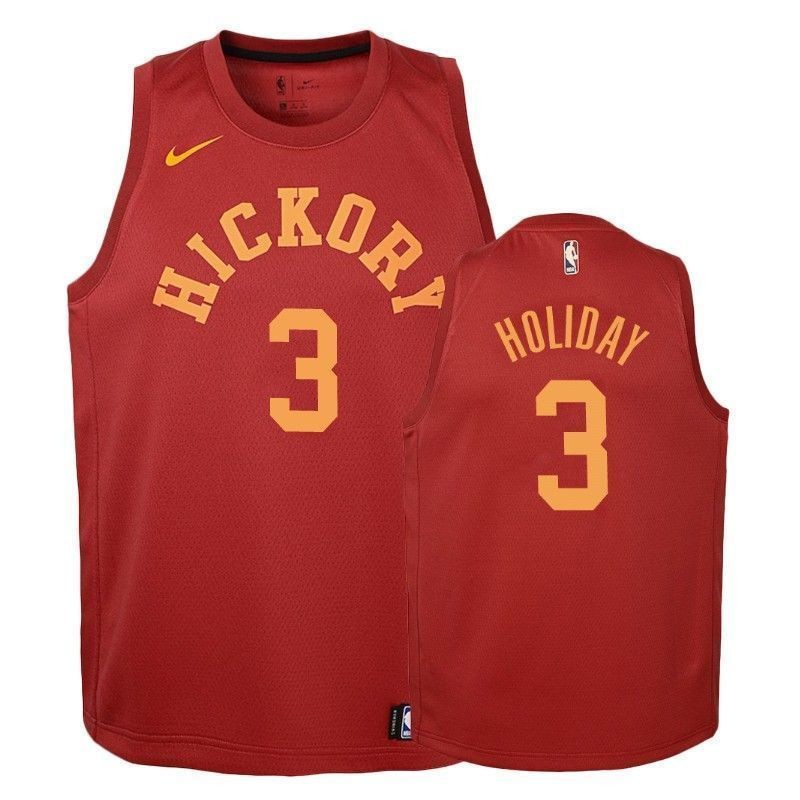 Youth Pacers Aaron Holiday 3 Hardwood Classics Red Jersey - Multicolor Polyester NBA Fan Jersey