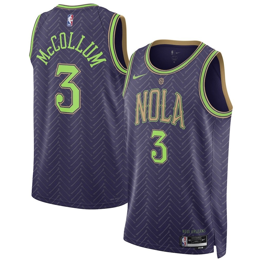CJ McCollum New Orleans Pelicans Unisex 2024/25 City Edition Swingman Jersey Purple