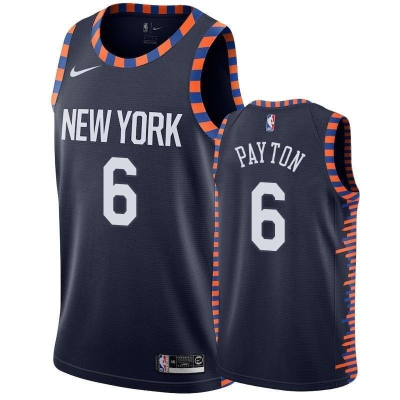 Men's New York Knicks Elfrid Payton #6 City Edition Basketball Jersey Multicolor