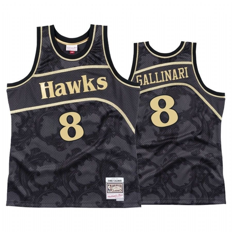 Men's Danilo Gallinari 8 Atlanta Hawks Black Toile Jersey