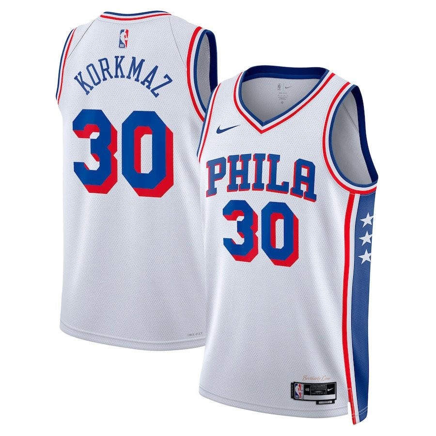 Furkan Korkmaz 30 Philadelphia 76ers 2023/24 Swingman Jersey Association Edition White