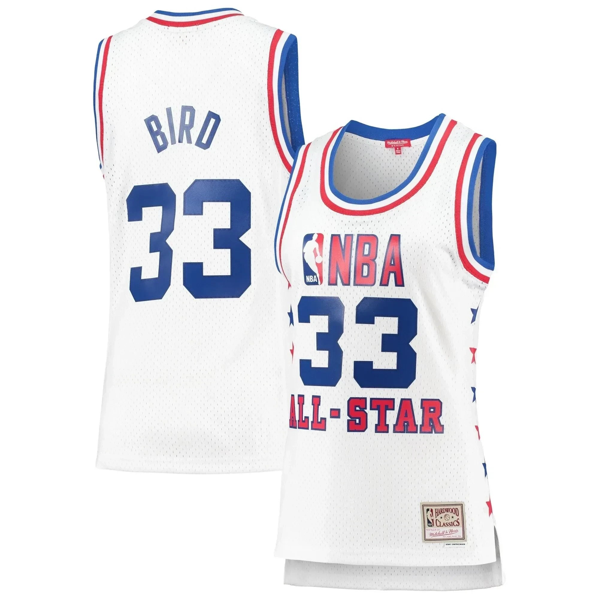 Larry Bird Eastern Conference Mitchell Ness Women's 1985 All-star Game Swingman Jersey - White