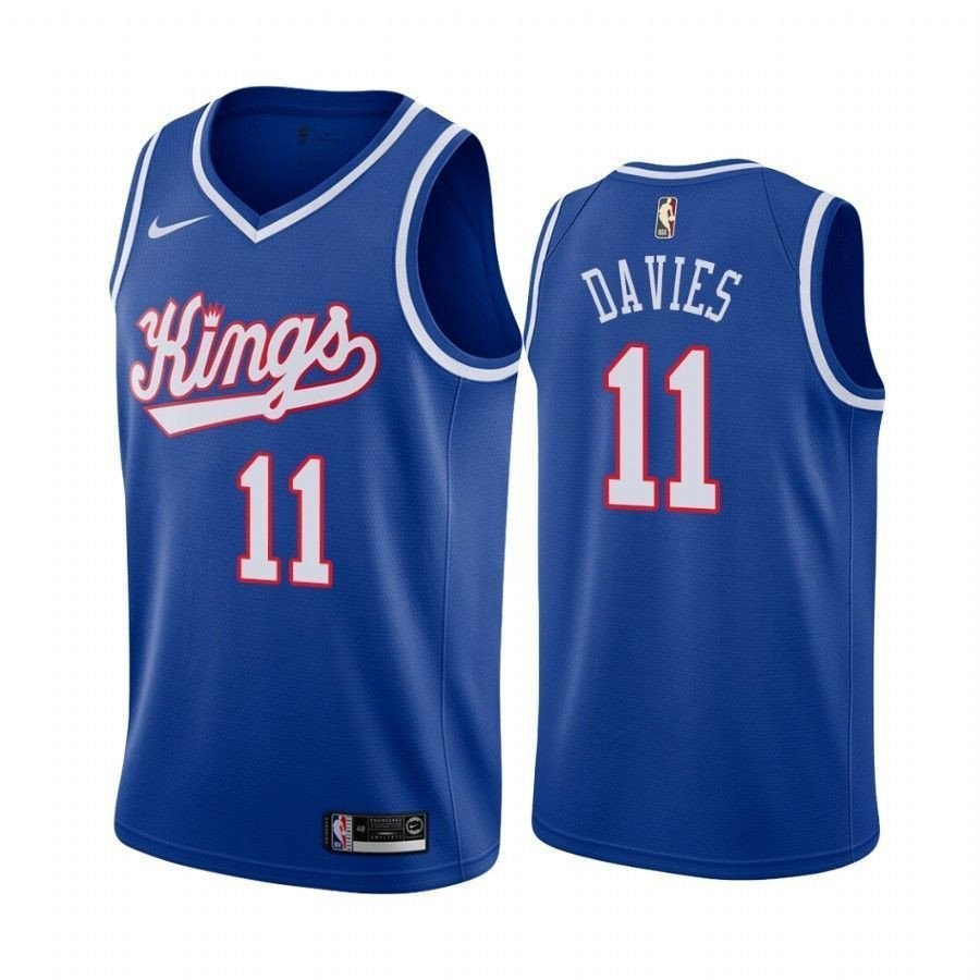 Men's Sacrato Kings Bob Davies 11 Blue Throwback Jersey