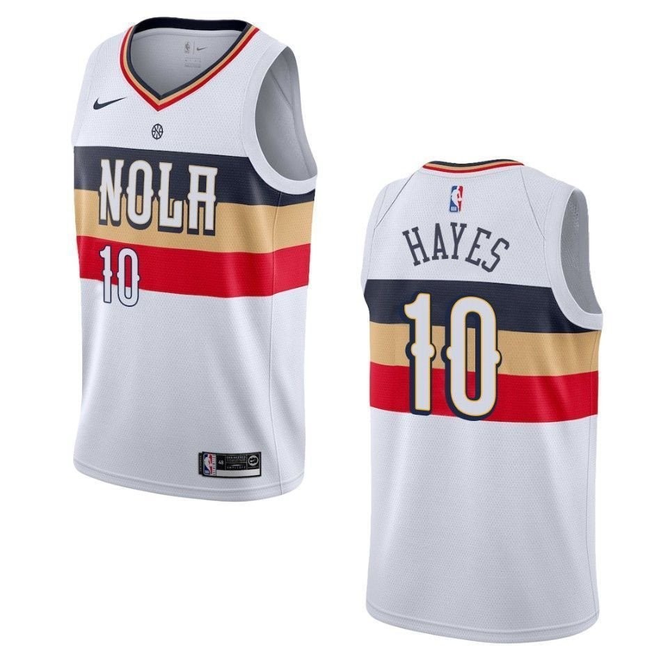 Men's New Orleans Pelicans Jaxson Hayes #10 Earned Swingman Jersey White