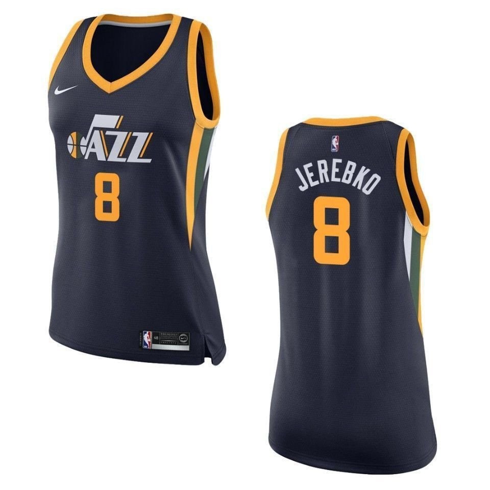Women's Utah Jazz Jonas Jerebko Icon Swingman Jersey Navy