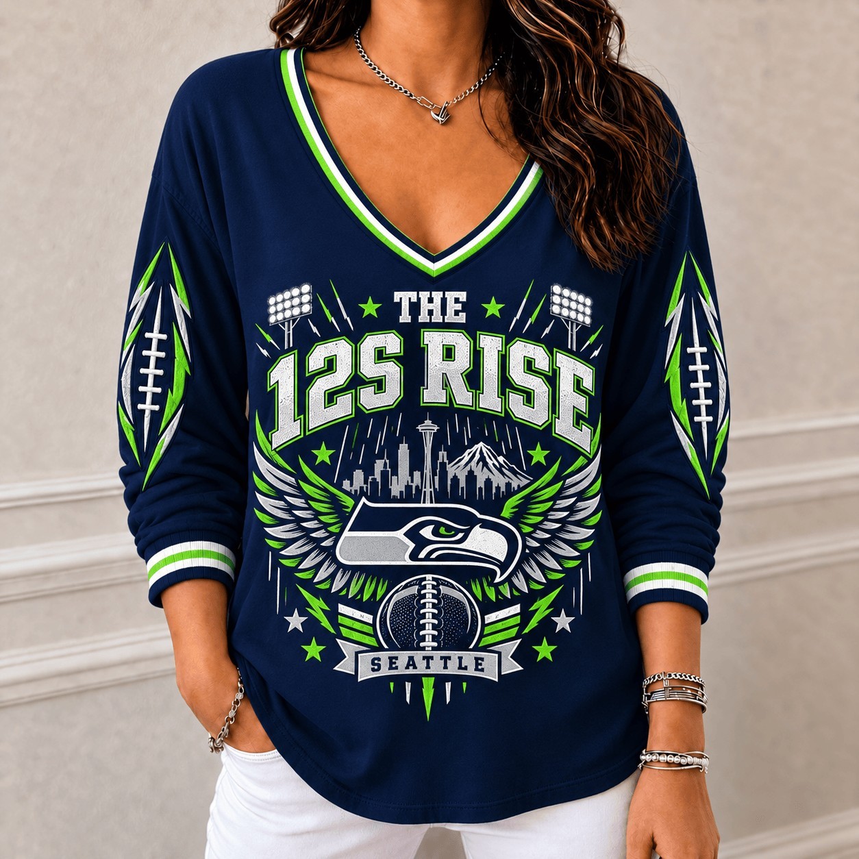 Musemora - Unisex Seattle Seahawks Long Sleeve Shirt - Football