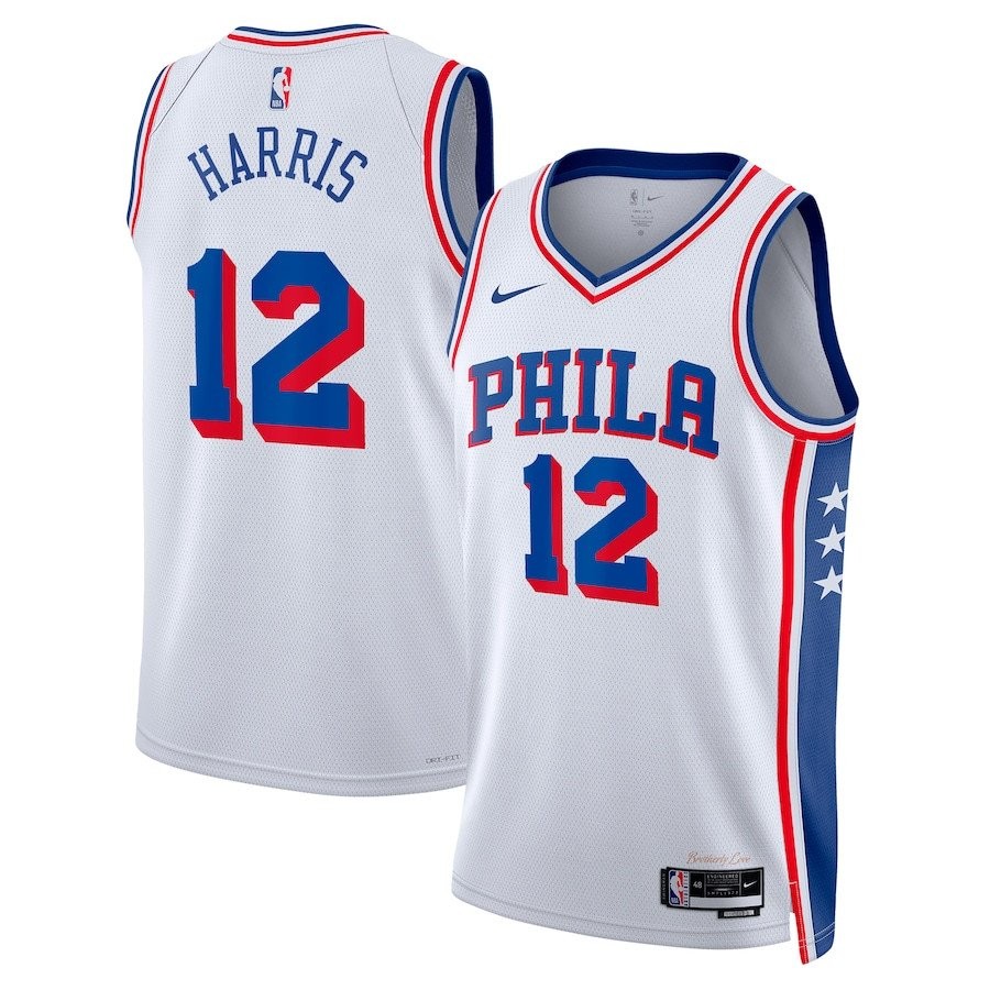 Tobias Harris 12 Philadelphia 76ers 2023/24 Swingman Jersey Association Edition White
