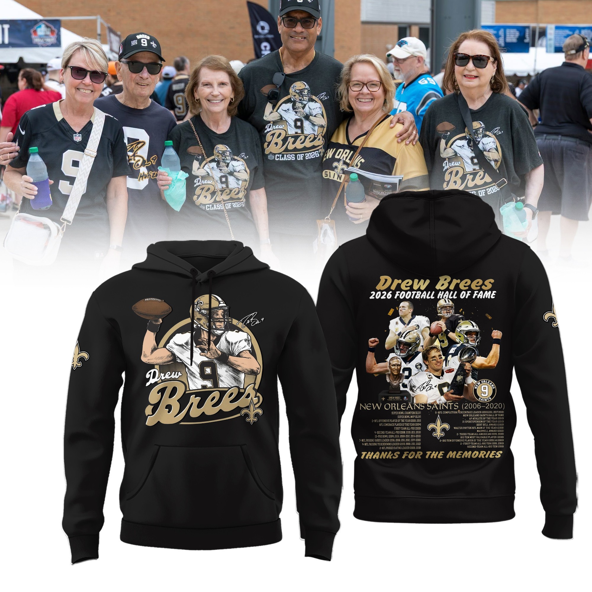 Musemora - Men's New Orleans Saints Hoodie - Football