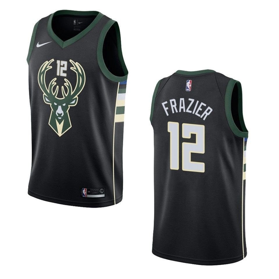 Men's Milwaukee Bucks Tim Frazier Statement Swingman Jersey Black S-3XL