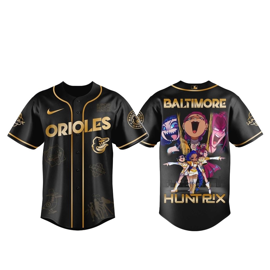 Baltimore Orioles x Kpop Demon Hunter 2026 Golden Baseball Jersey