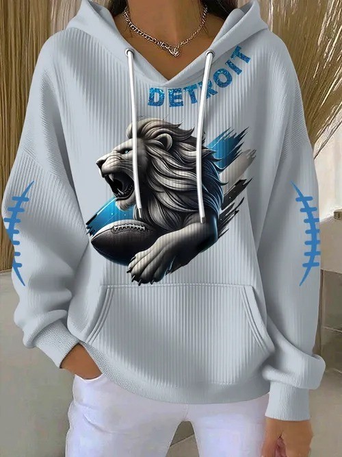 Musemora - Women's Detroit Lions Hoodie - Football
