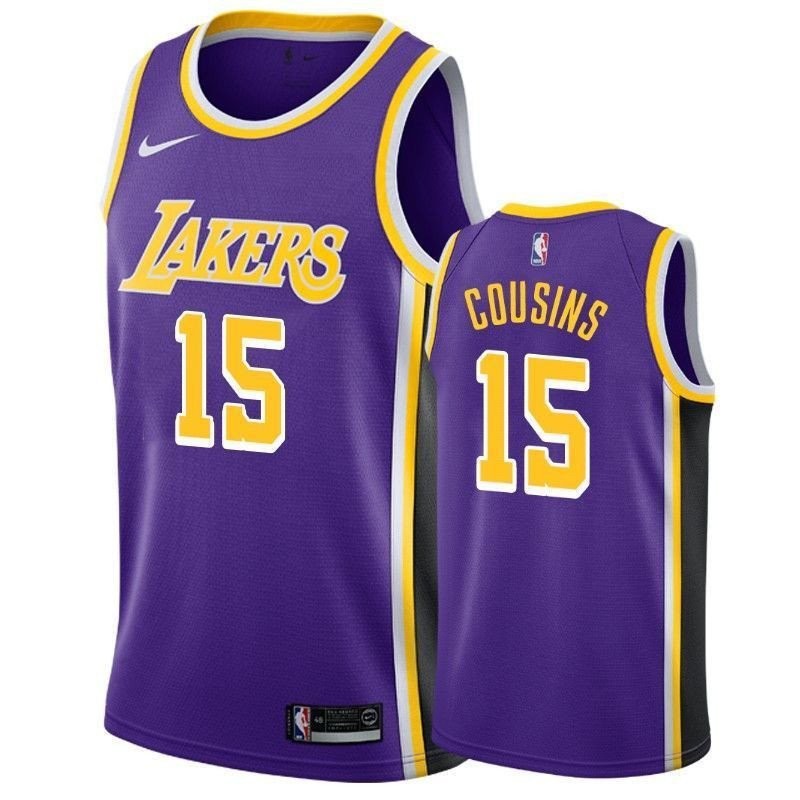 Men's Los Angeles Lakers Demarcus Cousins #15 Stitched Jersey Multicolor