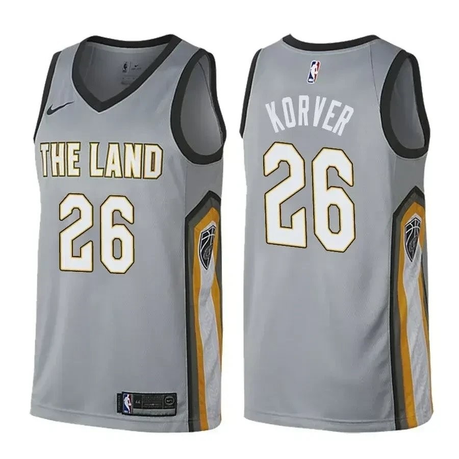 Men's Cavaliers Male Kyle Korver 26 City Edition Gray Jersey