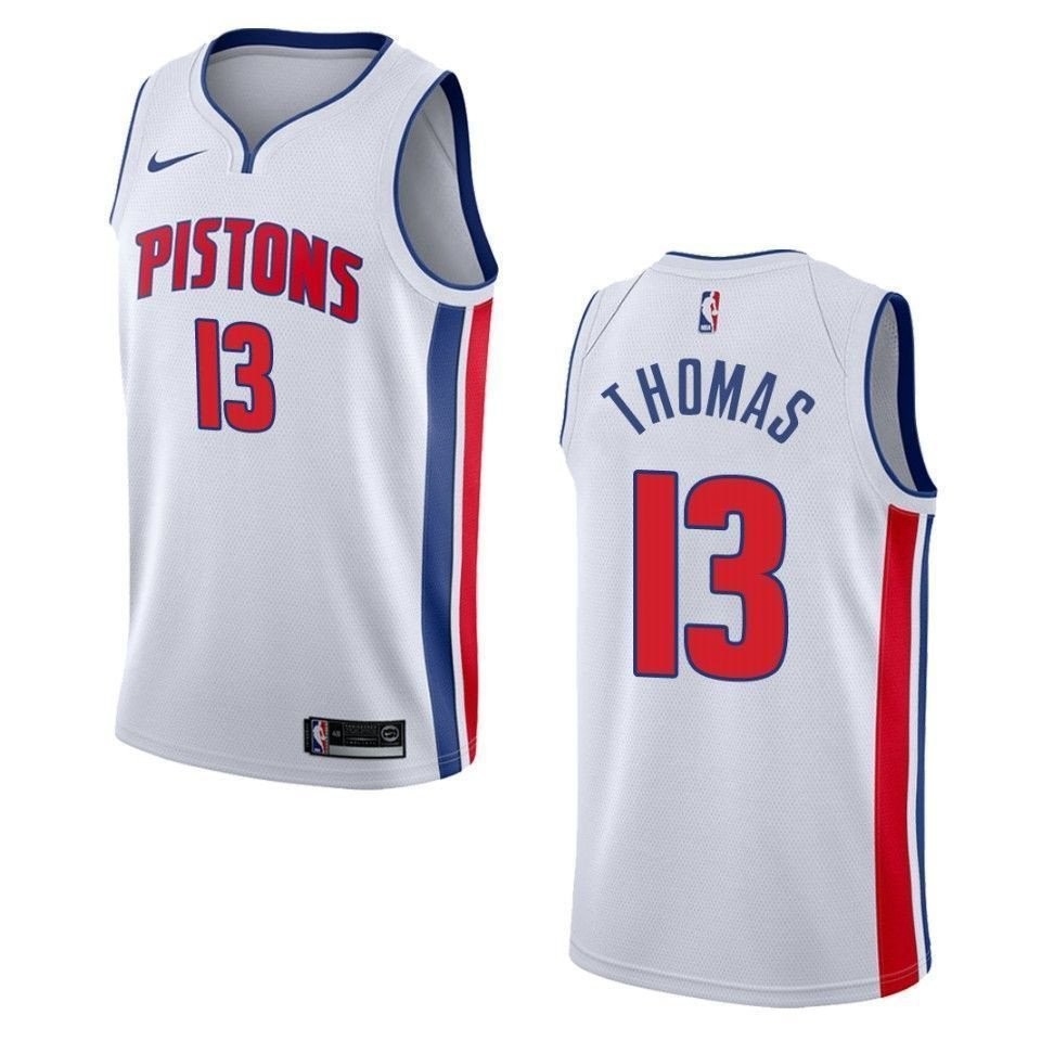 Men's Detroit Pistons Khyri Thomas #13 Association Swingman Jersey White