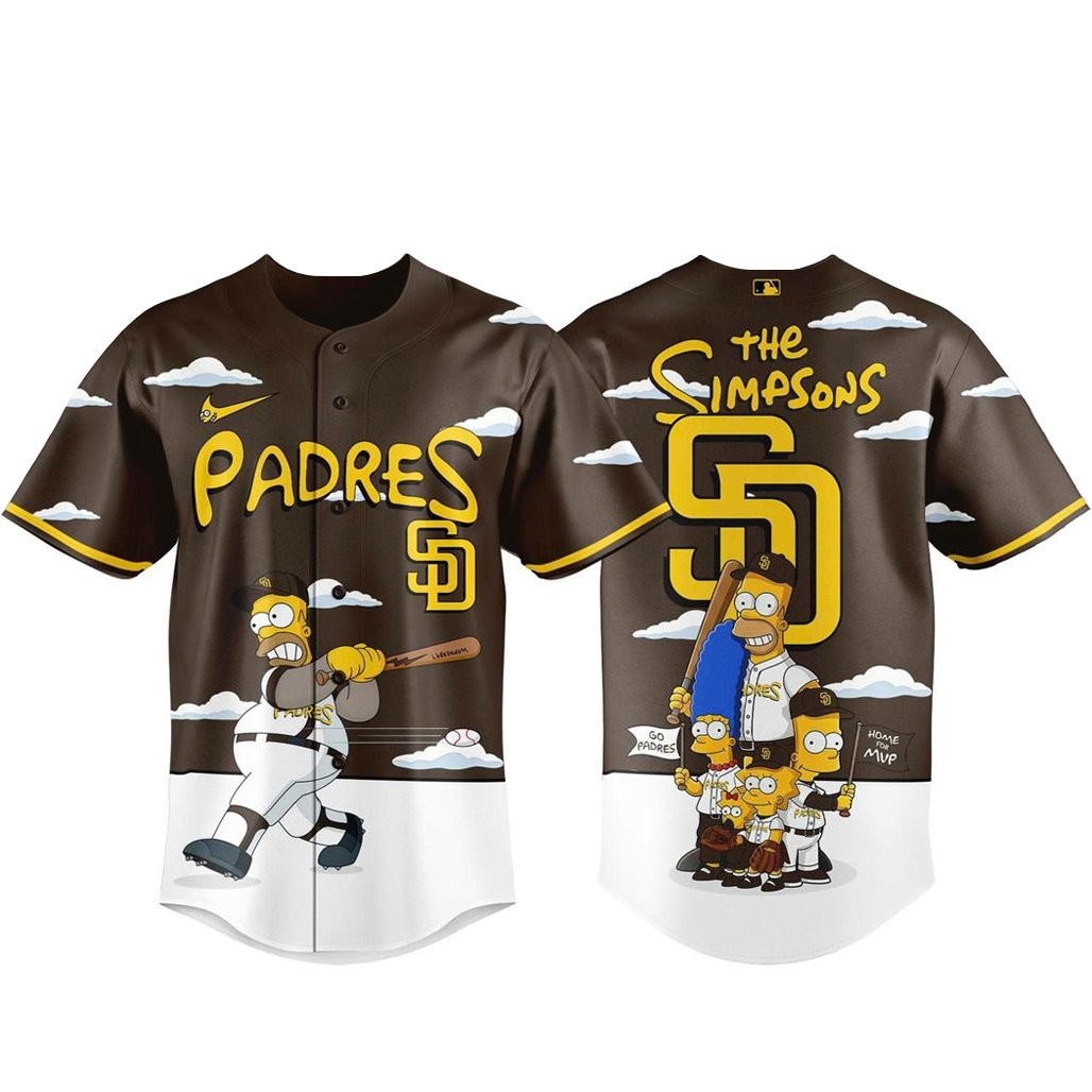 San Diego Padres x The Simpsons 2026 Major Gameday Baseball Jersey
