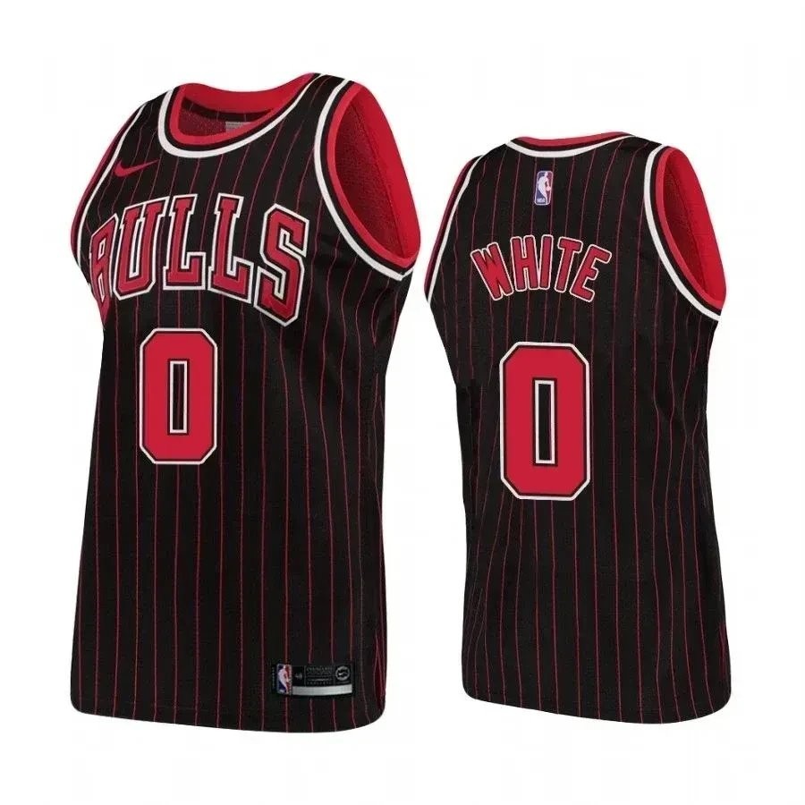 Men's Chicago Bulls Coby White Hardwood Classics Black Jersey S-3XL