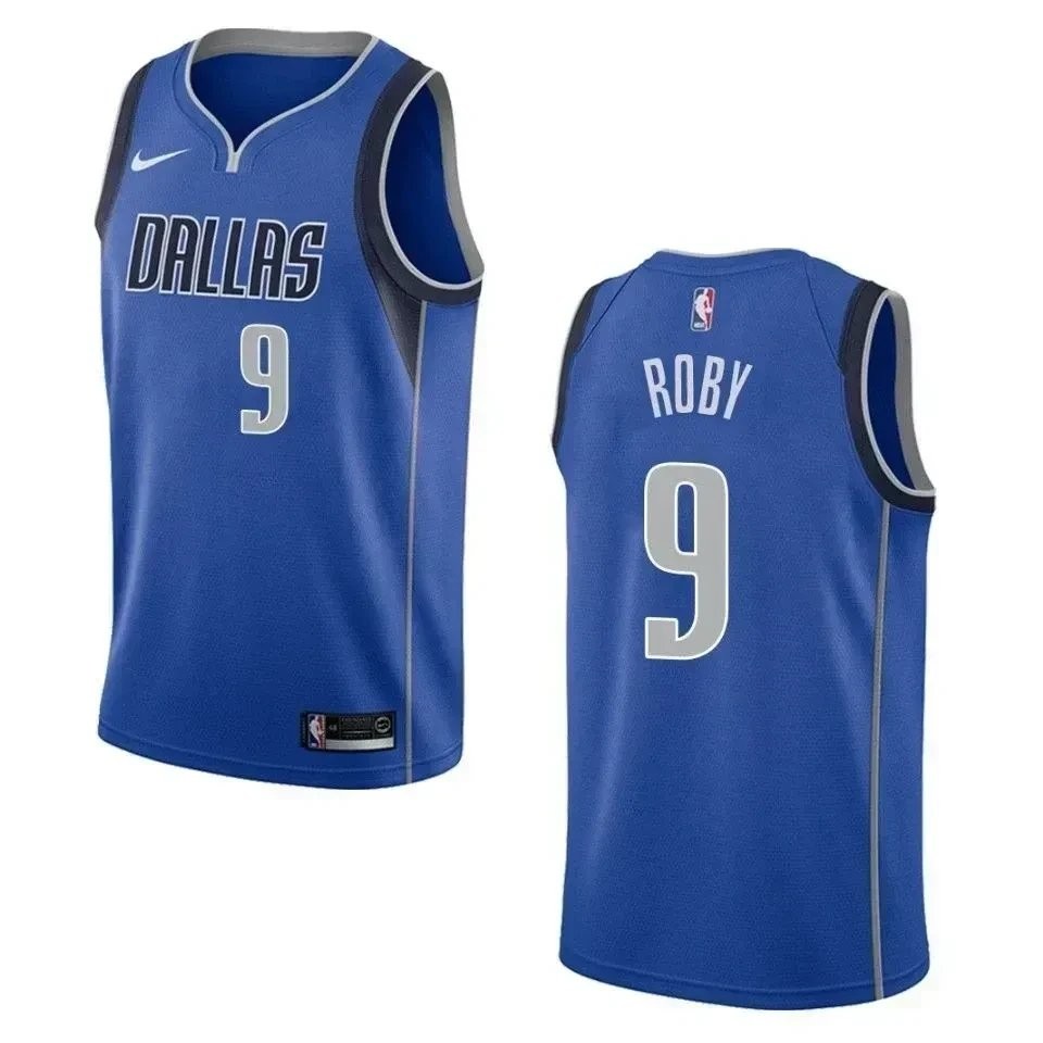 Men's Dallas Mavericks 9 Isaiah Roby Icon Swingman Jersey - Blue