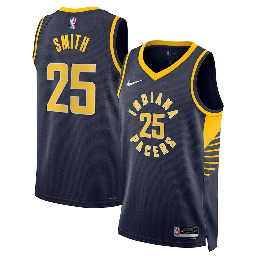 Jalen Smith 25 Indiana Pacers Unisex Swingman Jersey Icon Edition Navy