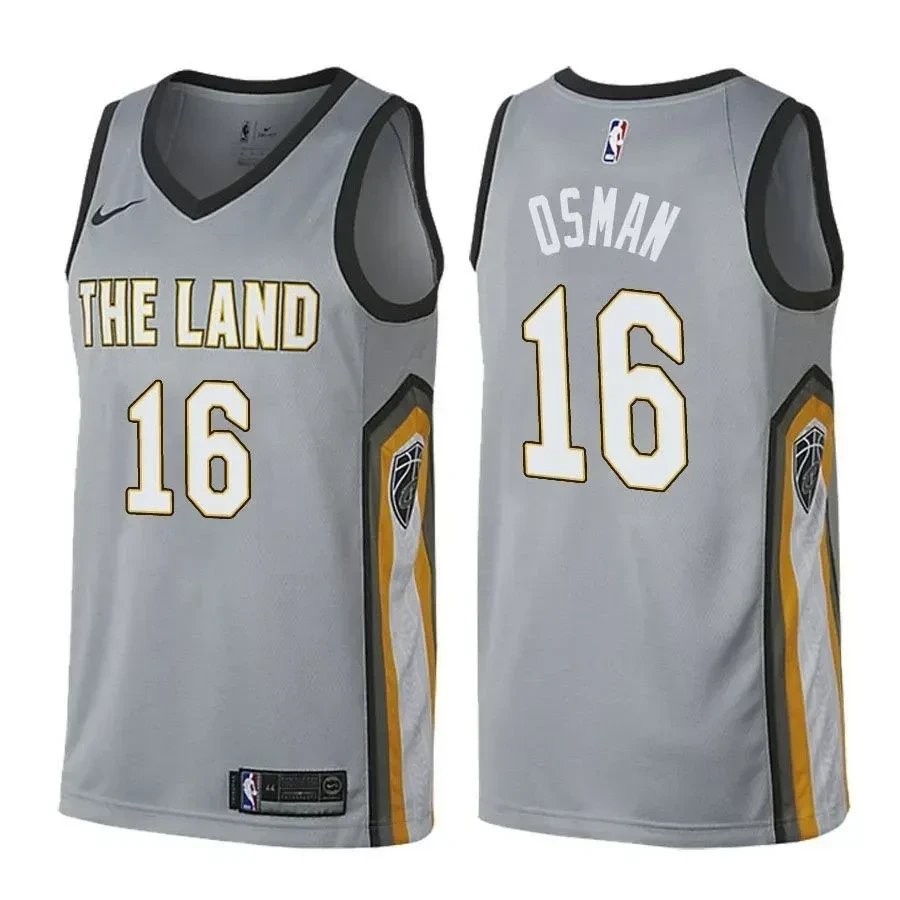 Cedi Osman Cavaliers #16 City Edition Gray NBA Jersey - Men's Sizes S-3XL